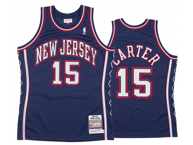 men's & youth New Jersey Nets 15 Vince Carter Jersey Navy Retro Classics Throwback Basketball