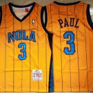 men's & youth New Orleans Hornets 3 Chris Paul Jersey Yellow M&N Classics Throwback Basketball