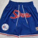 men's Philadelphia 76ers " Sixers " Just Don Royal Classics Zipper Pocket Swingman Basketball Shorts