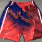 men's Philadelphia 76ers " Sixers " Red Blue Fashion Classic Zipper Pocket Basketball Shorts