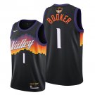 men's & youth Phoenix Suns 1 Devin Booker Jersey Black 2021 Finals Patch City Swingman Basketball