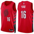 men's & youth Portland Trail Blazers 16 Yang Hansen Jersey Red Statement Edition Swingman Basketball
