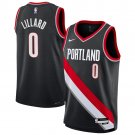 men's & youth Portland Trail Blazers 0 Damian Lillard Jersey Black Icon Edition Swingman Basketball