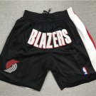 men's Portland Trail " Blazers " Just Don Black Classics Zipper Pocket Swingman Basketball Shorts