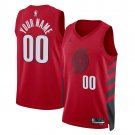 men's & youth Portland Trail Blazers 00 Custom name number Jersey Red 2022-23 Statement Basketball