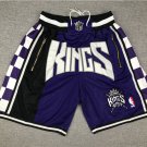 men's Sacramento " Kings " Just Don Purple Classics Zipper Pocket Swingman Basketball Shorts