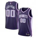 men's & youth Sacramento Kings 00 Custom name number Jersey Purple 2025-26 City Edition Basketball