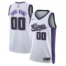 men's & youth Sacramento Kings 00 Custom name number Jersey White Association Edition Basketball