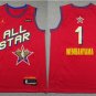 men's & youth San Antonio Spurs 1 Victor Wembanyama Jersey 2025 Red All-Star Game Basketball