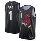 men's & youth Toronto Raptors 1 Gradey Dick Jersey Black 2024-25 City Edition Swingman Basketball