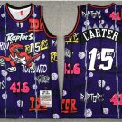 men's & youth Toronto Raptors 15 Vince Carter Jersey Purple Graffiti M&N Classics Basketball