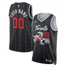 men's & youth Toronto Raptors 00 Custom name number Jersey Black 2025-26 City Edition Basketball