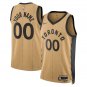 men's & youth Toronto Raptors 00 Custom name number Jersey Gold 2023-24 City Edition Basketball