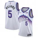 men's & youth Utah Jazz 5 Cody Williams Jersey White Association Edition Swingman Basketball Game