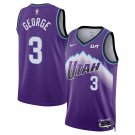 men's & youth Utah Jazz 3 Keyonte George Jersey Purple Icon Edition Swingman Basketball Game