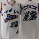 men's & youth Utah Jazz 12 John Stockton Jersey White Classics Throwback Basketball