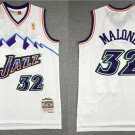 men's & youth Utah Jazz 32 Karl Malone Jersey White M&N Classics Throwback Basketball