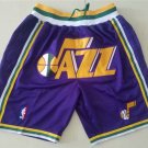 men's Utah " Jazz " Just Don Purple Classics Zipper Pocket Swingman Basketball Shorts