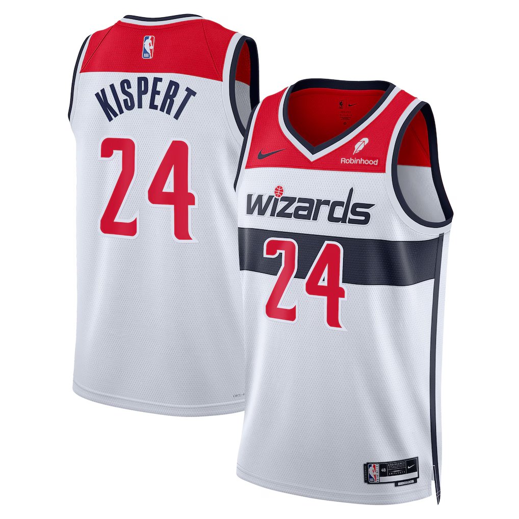men's & youth Washington Wizards 24 Corey Kispert Jersey White Association Swingman Basketball