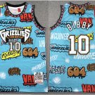 men's & youth Vancouver Grizzlies 10 Mike Bibby Jersey Teal Graffiti Fashion M&N Classics Basketball