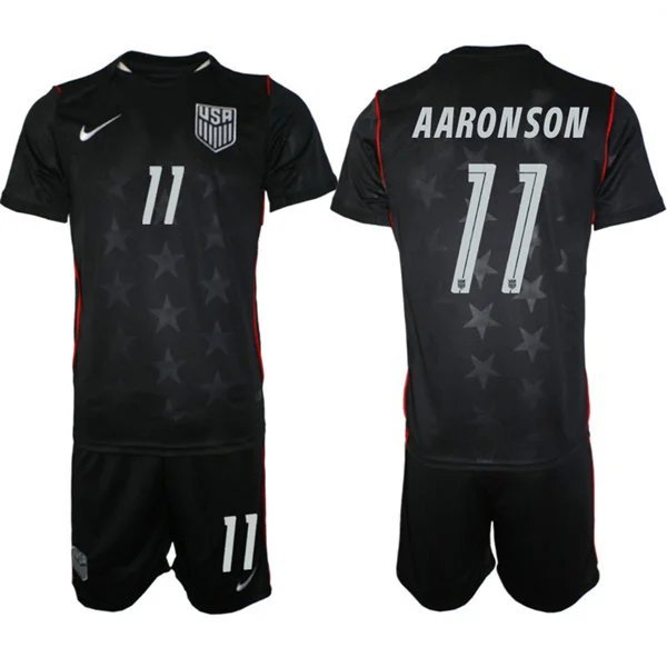men's & kids USA Soccer Team Uniform Suit 11 Brenden Aaronson Jersey Set 2026 Away Activewear Kit