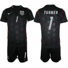 men's & kids USA National Soccer Uniform Suit 1 Matt Turner Jersey Set Away 2026 Navy Activewear Kit