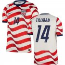 men's & kids USA National Soccer Uniform 14 Malik Tillman Jersey Home Stadium 2026 Red Activewear