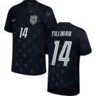 men's & kids USA National Soccer Uniform 14 Malik Tillman Jersey Away Stadium 2026 Navy Activewear