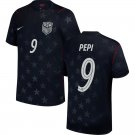 men's & kids USA National Soccer Uniform 9 Ricardo Pepi Jersey Away Stadium 2026 Navy Activewear