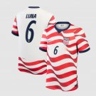 men's & kids USA National Soccer Uniform 6 Diego Luna Jersey Home Stadium 2026 Red Activewear