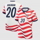 men's & kids USA National Soccer Team Uniform 20 Folarin Balogun Jersey Home 2026 Red Activewear