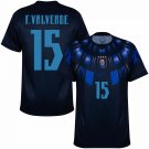 adult unisex Uruguay National Soccer Uniform 15 F. Valverde Jersey Away Stadium 2026 Navy Activewear