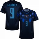 adult unisex Uruguay National Soccer Uniform 9 L.Suárez Jersey Away Stadium 2026 Navy Activewear