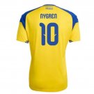 adult unisex Sweden National Soccer Uniform 10 Benjamin Nygren Jersey Home 2026 Yellow Activewear
