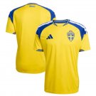adult unisex Sweden National Soccer Team Uniform Blank Jersey Home Stadium 2026 Yellow Activewear