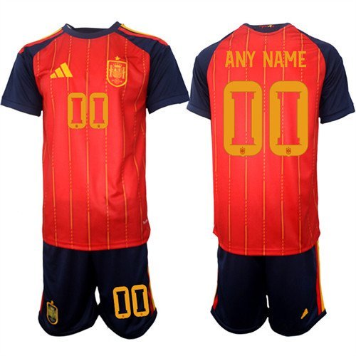 men's & kids Spain Soccer Team Uniform Suit 00 Custom name number Jersey Set 2026 Home Activewear