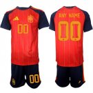 men's & kids Spain Soccer Team Uniform Suit 00 Custom name number Jersey Set 2026 Home Activewear