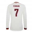 adult unisex Spain National Soccer Team Uniform 7 Ferran Jersey Away Stadium 2026 White Long-Sleeve
