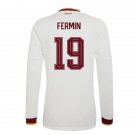 adult unisex Spain National Soccer Team Uniform 19 Fermin Jersey Away Stadium 2026 White Long-Sleeve