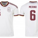 men's & kids Spain National Soccer Uniform 6 Mikel Merino Jersey Away Stadium 2026 White Activewear