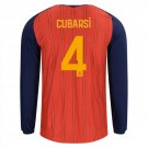 men's & kids Spain National Soccer Uniform 4 Cubarsi Jersey Home 2026 Red Long-Sleeve Activewear