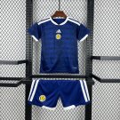 men's & kids Scotland National Soccer Uniform Suit Blank Jersey Set Home 2026 Navy Activewear Kit