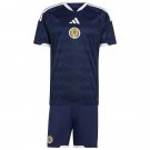 men's & kids Scotland Soccer Uniform Suit Blank Jersey Set Home 2026 Navy Activewear