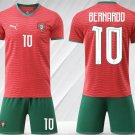 men's & kids Portugal National Soccer Uniform Suit 10 Bernardo Silva Jersey Set 2026 Home Activewear