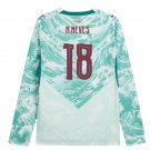 men's & kids Portugal National Soccer Uniform 18 R.Neves Jersey Away Stadium 2026 White Long-Sleeve