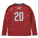 men's & kids Portugal National Soccer Team Uniform 20 Deco Jersey Home Stadium 2026 Red Long-Sleeve