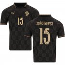 men's & kids Portugal x Eusébio Pantera Negra 15 JOAO NEVES Jersey Special 2026 Black Soccer