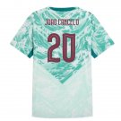 men's & kids Portugal National Soccer Team Uniform 20 Joao Cancelo Jersey Away 2026 White Activewear
