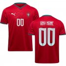 men's & kids Portugal National Soccer Uniform 00 Custom name number Jersey Home 2026 Red Activewear