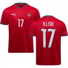 men's & kids Portugal National Soccer Team Uniform 17 Rafael Leão Jersey Home 2026 Red Activewear